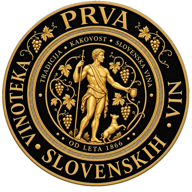 Emblem vinoteke Maribor s podobo Dioniza, prve vinoteke slovenskih vin od leta 1866